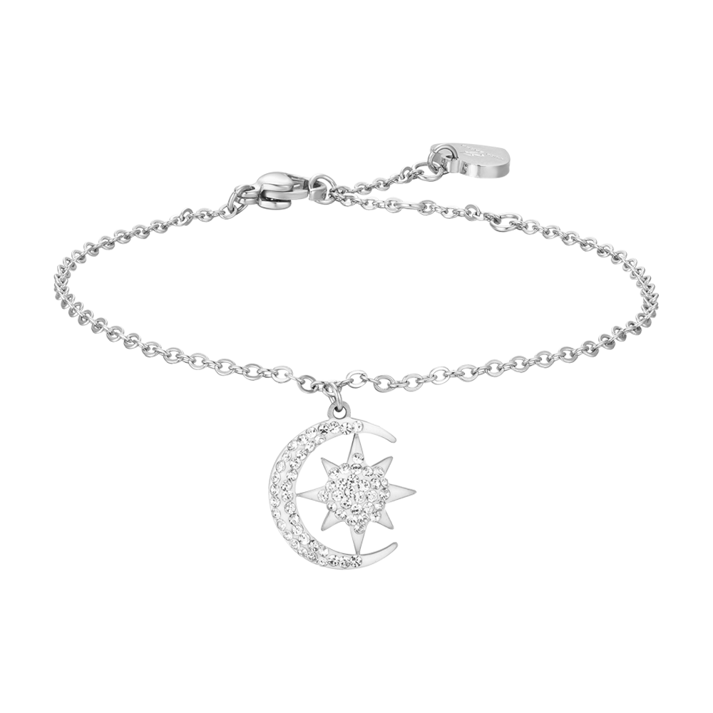 STAR AND MOON STEEL WOMEN'S BRACELET