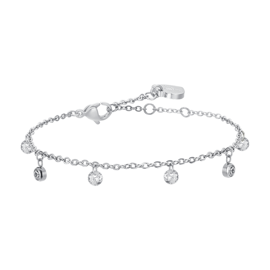 WOMAN'S BRACELET IN STEEL WHITE CRYSTALS Luca Barra