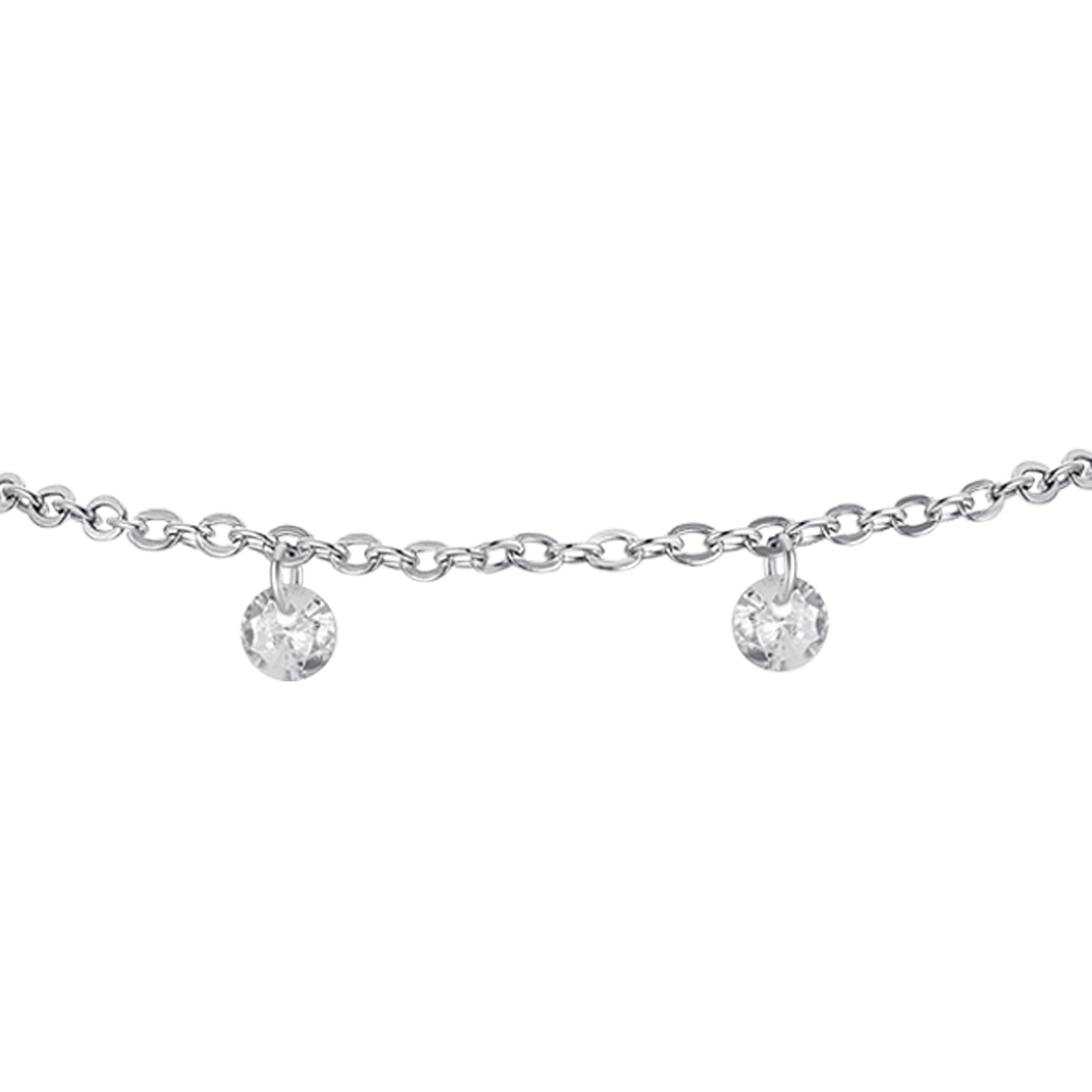 WHITE CRYSTAL STEEL WOMEN'S BRACELET