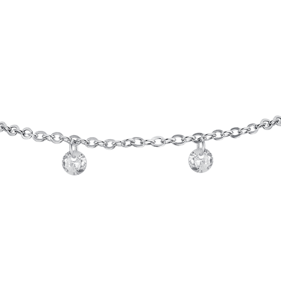 WHITE CRYSTAL STEEL WOMEN'S BRACELET