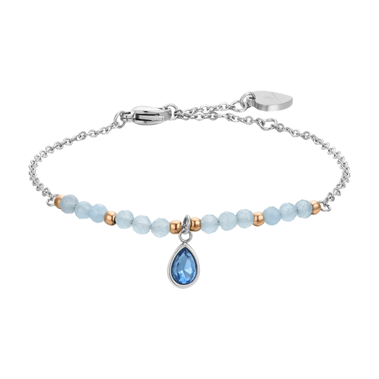 BLUE AGATE STEEL WOMEN'S BRACELET