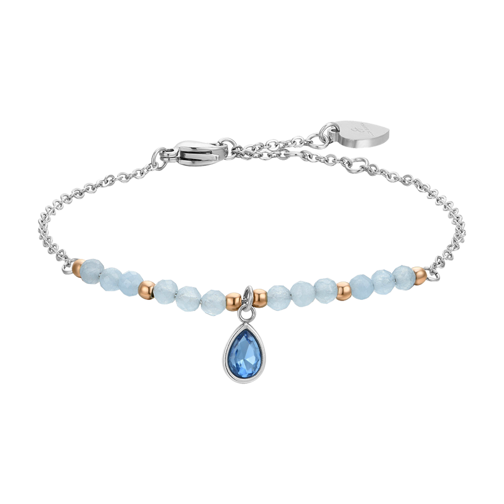 BLUE AGATE STEEL WOMEN'S BRACELET