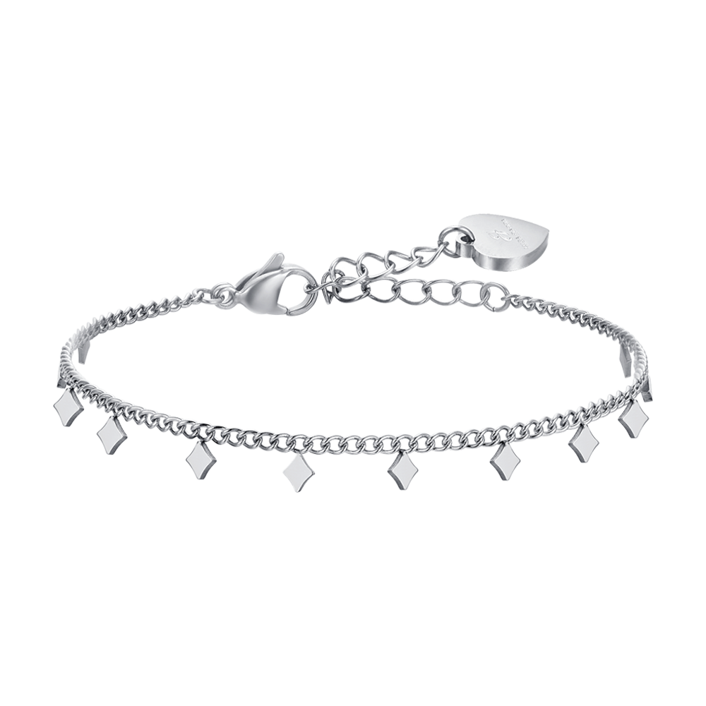 WOMEN'S STEEL BRACELET WITH DIAMONDS