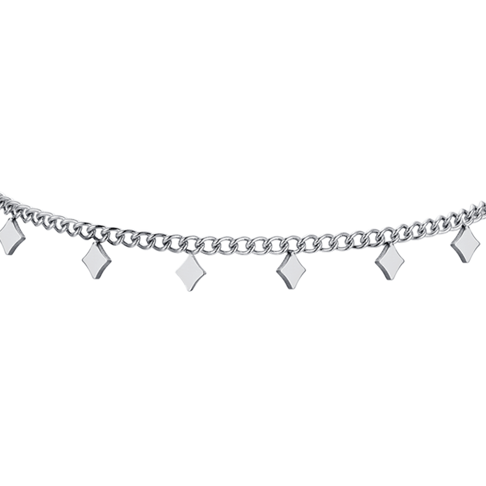 WOMEN'S STEEL BRACELET WITH DIAMONDS