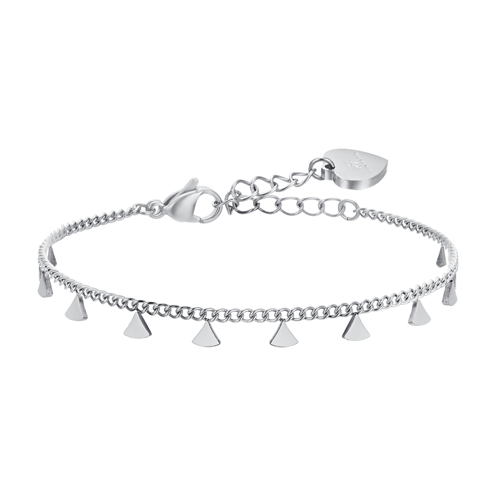 WOMEN'S STEEL BRACELET WITH TRIANGLES