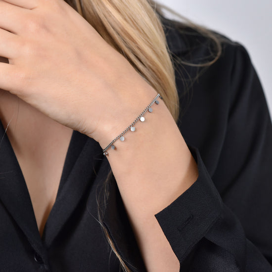 WOMEN'S STEEL BRACELET WITH CIRCLES