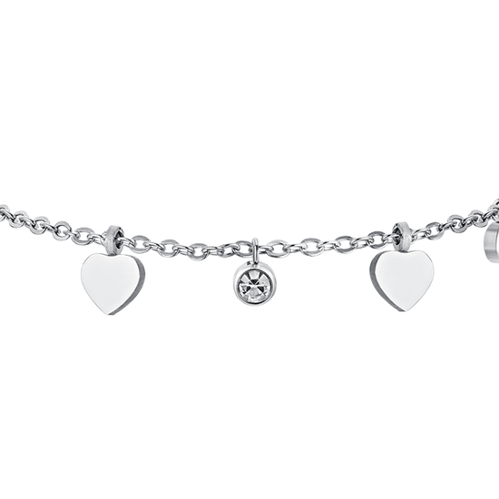 HEARTS AND CRYSTALS STEEL WOMEN BRACELET