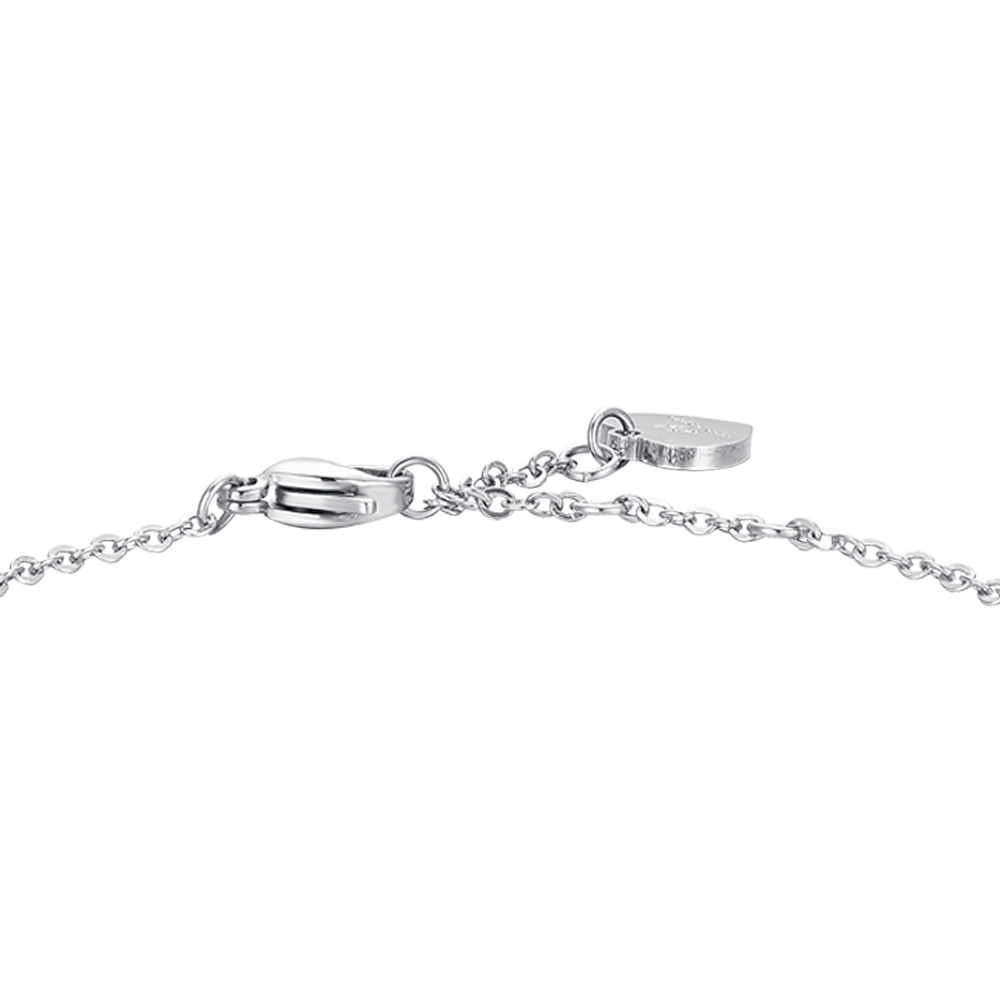 WOMEN'S STEEL BRACELET WITH PEARLS AND HEART