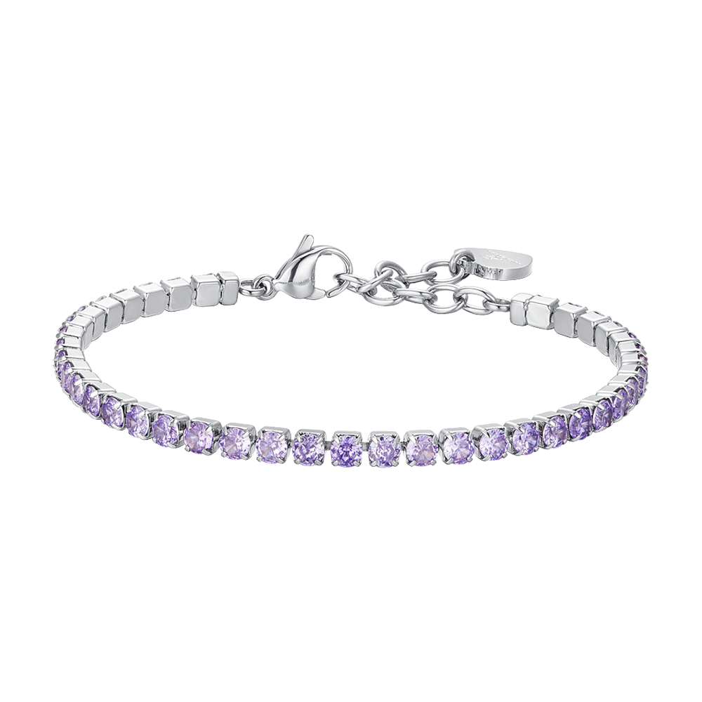 PURPLE CRYSTALS WOMEN'S TENNIS BRACELET