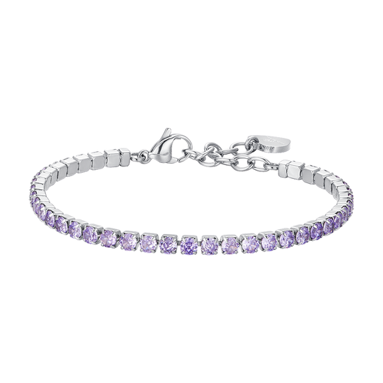 PURPLE CRYSTALS WOMEN'S TENNIS BRACELET