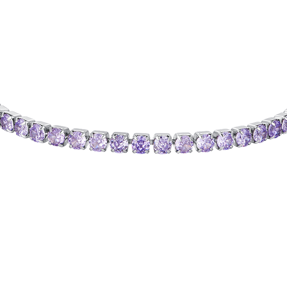 PURPLE CRYSTALS WOMEN'S TENNIS BRACELET