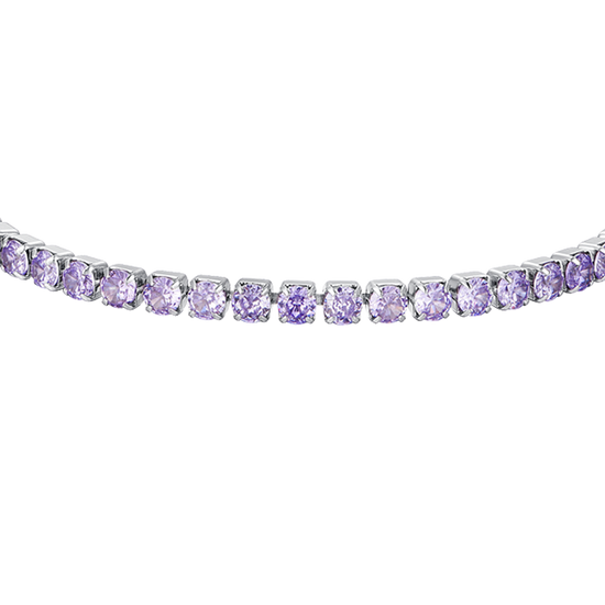 PURPLE CRYSTALS WOMEN'S TENNIS BRACELET