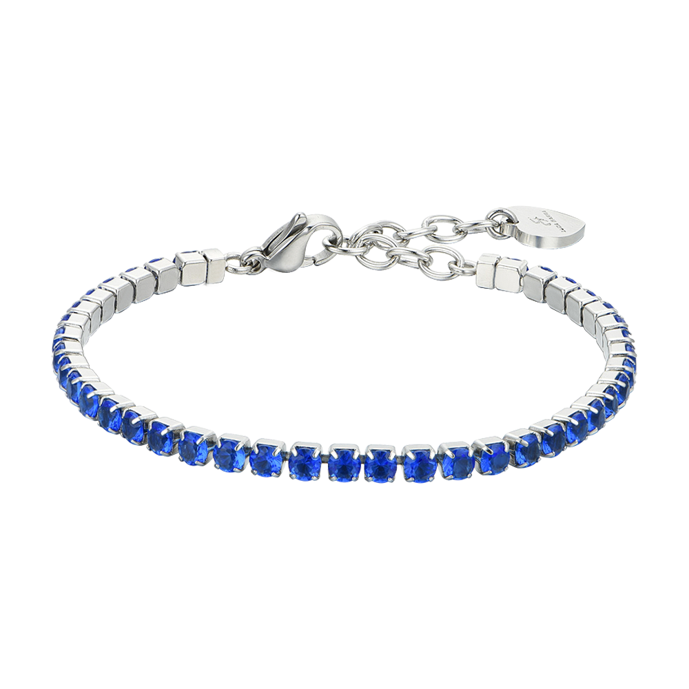 BLUE CRYSTALS WOMEN'S TENNIS BRACELET