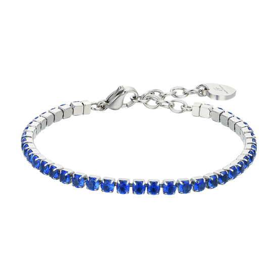 BLUE CRYSTALS WOMEN'S TENNIS BRACELET