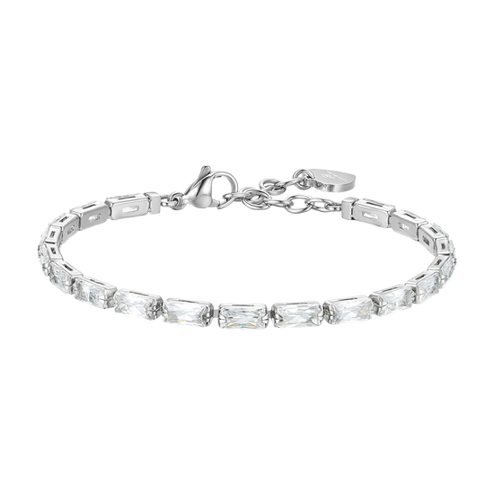 WOMEN'S TENNIS BRACELET WHITE BAGUETTE ZIRCONES Luca Barra