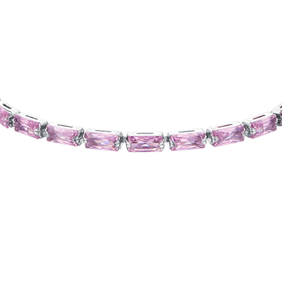 PINK BAGUETTE CUBIC ZIRCONIA WOMEN'S TENNIS BRACELET