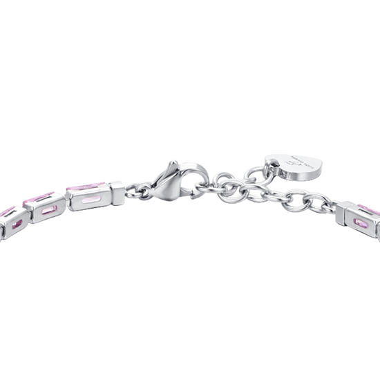 PINK BAGUETTE CUBIC ZIRCONIA WOMEN'S TENNIS BRACELET