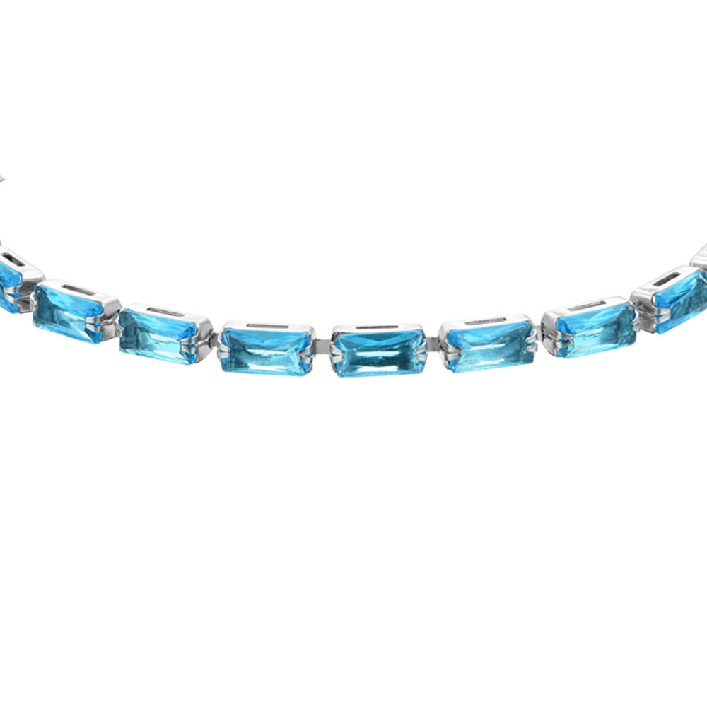 WOMEN'S BAGUETTE BAGUETTE AQUAMARINE TENNIS BRACELET