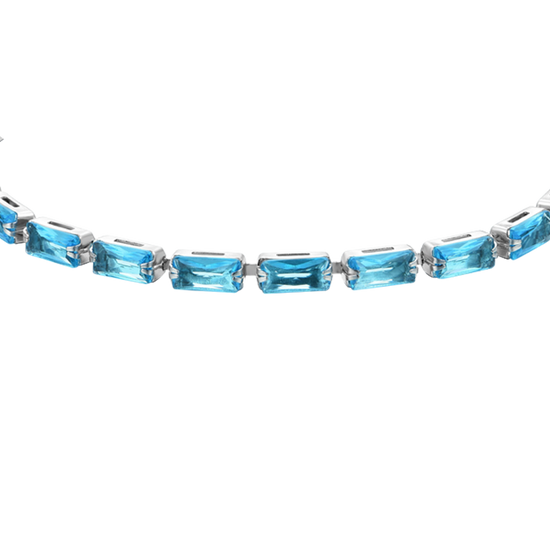 WOMEN'S BAGUETTE BAGUETTE AQUAMARINE TENNIS BRACELET