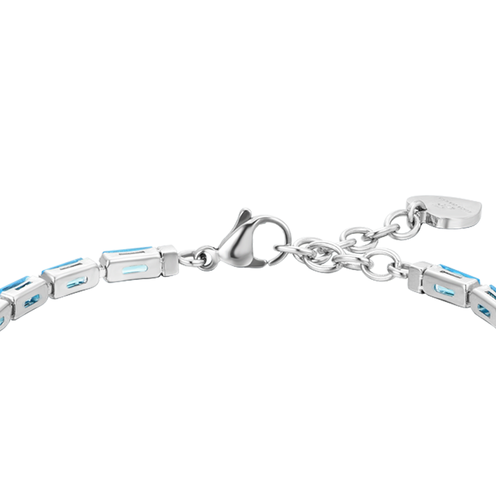 WOMEN'S BAGUETTE BAGUETTE AQUAMARINE TENNIS BRACELET