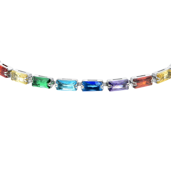 MULTICOLOR BAGUETTE BAGUETTE CUBIC ZIRCONIA WOMEN'S TENNIS BRACELET