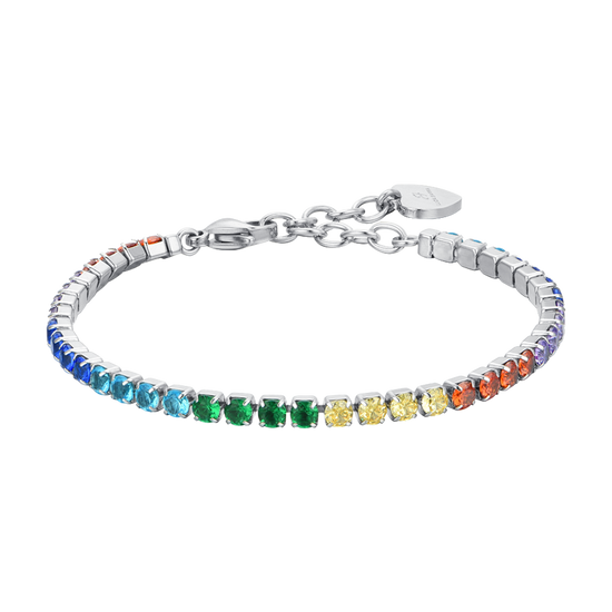 RAINBOW CRYSTALS WOMEN'S TENNIS BRACELET