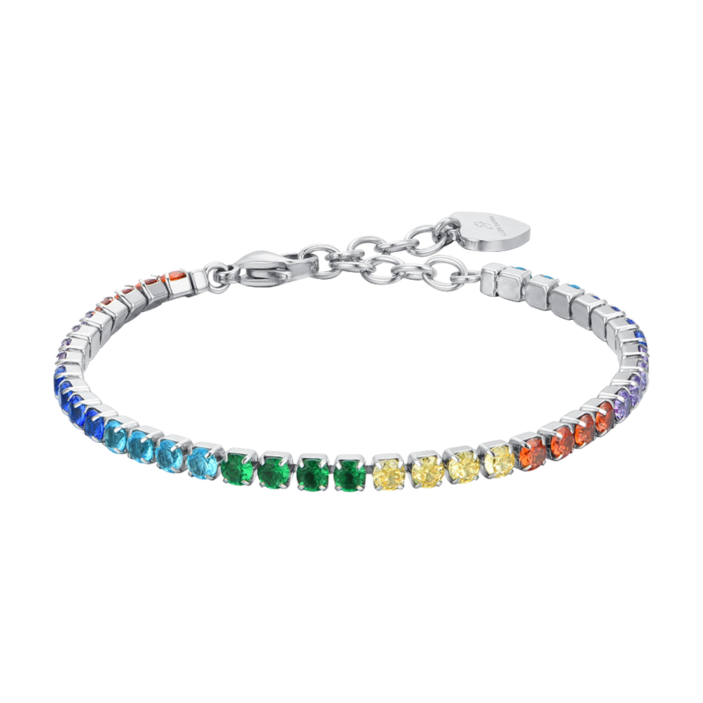 RAINBOW CRYSTALS WOMEN'S TENNIS BRACELET