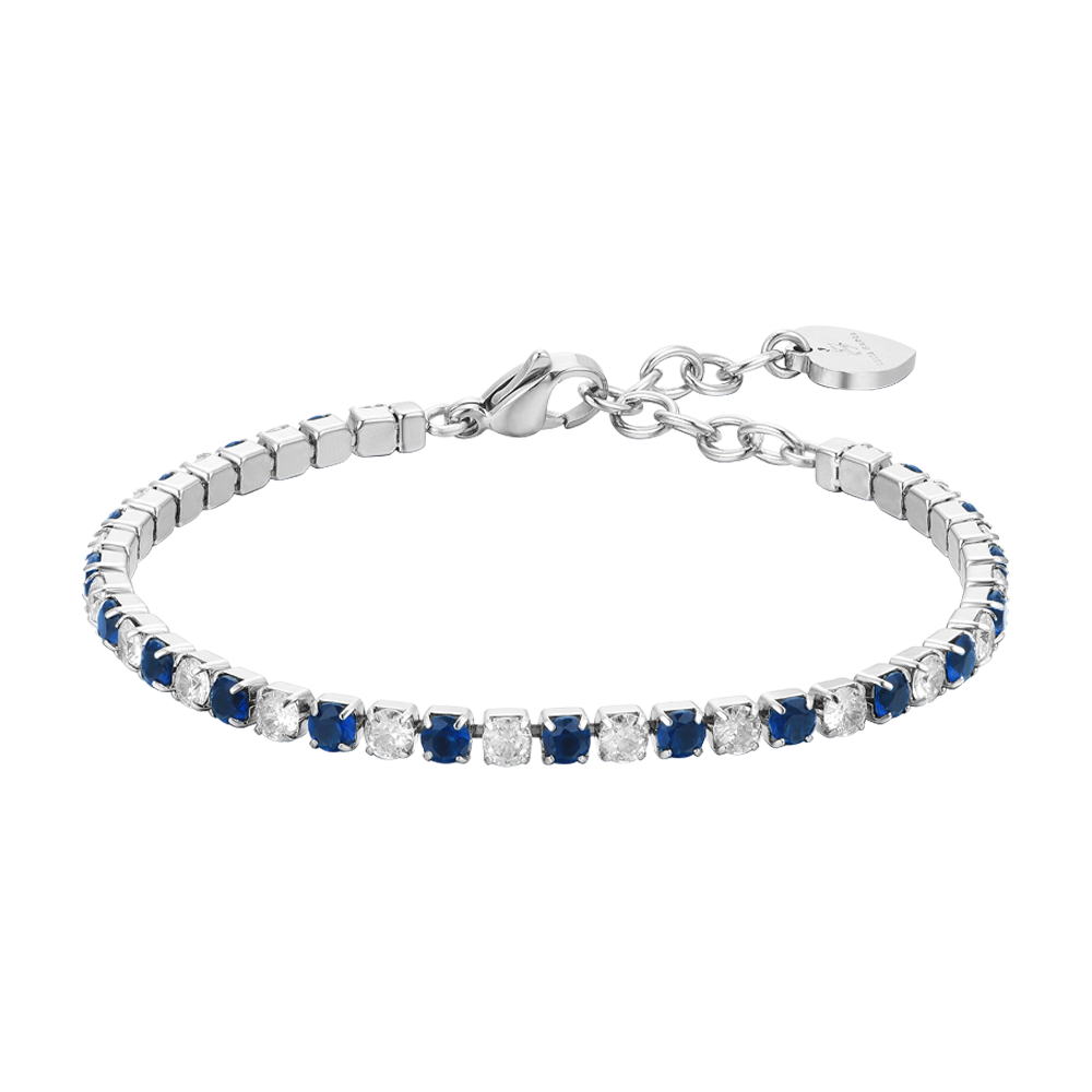 BLUE AND WHITE CRYSTALS WOMEN'S TENNIS BRACELET Luca Barra