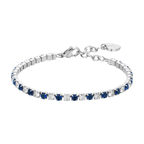 BLUE AND WHITE CRYSTALS WOMEN'S TENNIS BRACELET Luca Barra