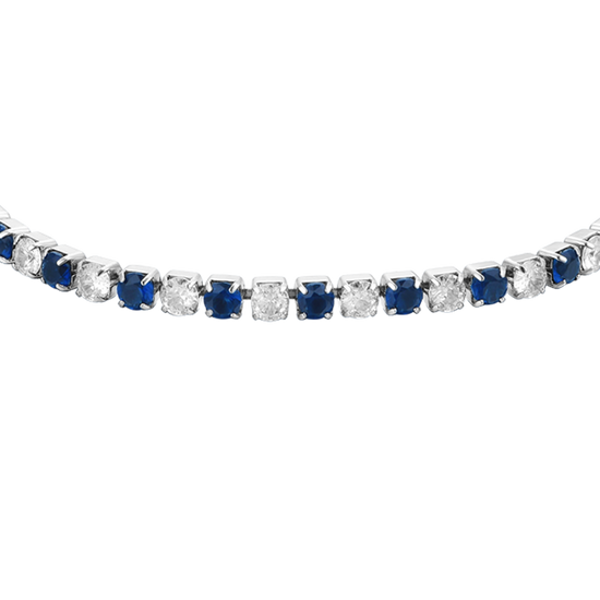 BLUE AND WHITE CRYSTALS WOMEN'S TENNIS BRACELET