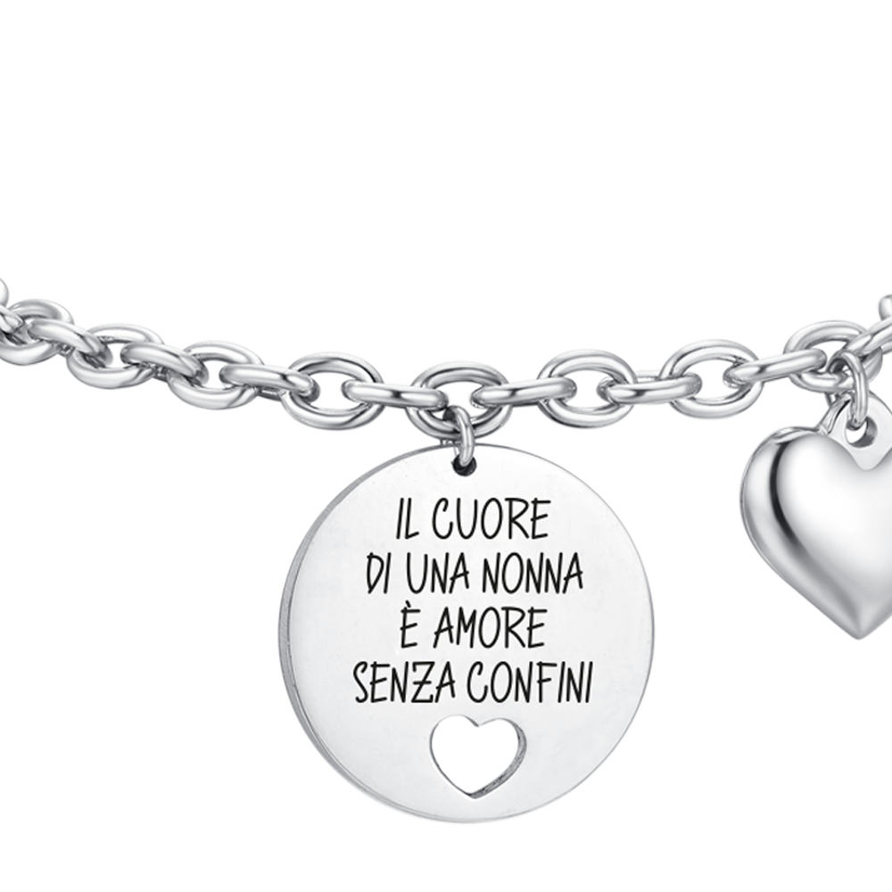 STEEL WOMEN'S BRACELET THE HEART OF A GRANDMOTHER