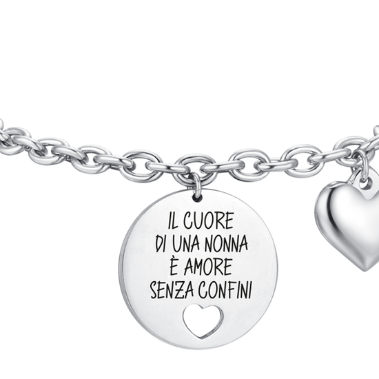 STEEL WOMEN'S BRACELET THE HEART OF A GRANDMOTHER