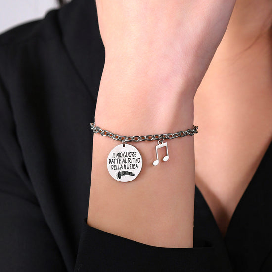 MUSICAL NOTE STEEL WOMEN'S BRACELET