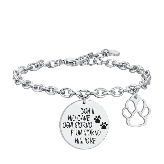 WOMAN STEEL DOG BRACELET