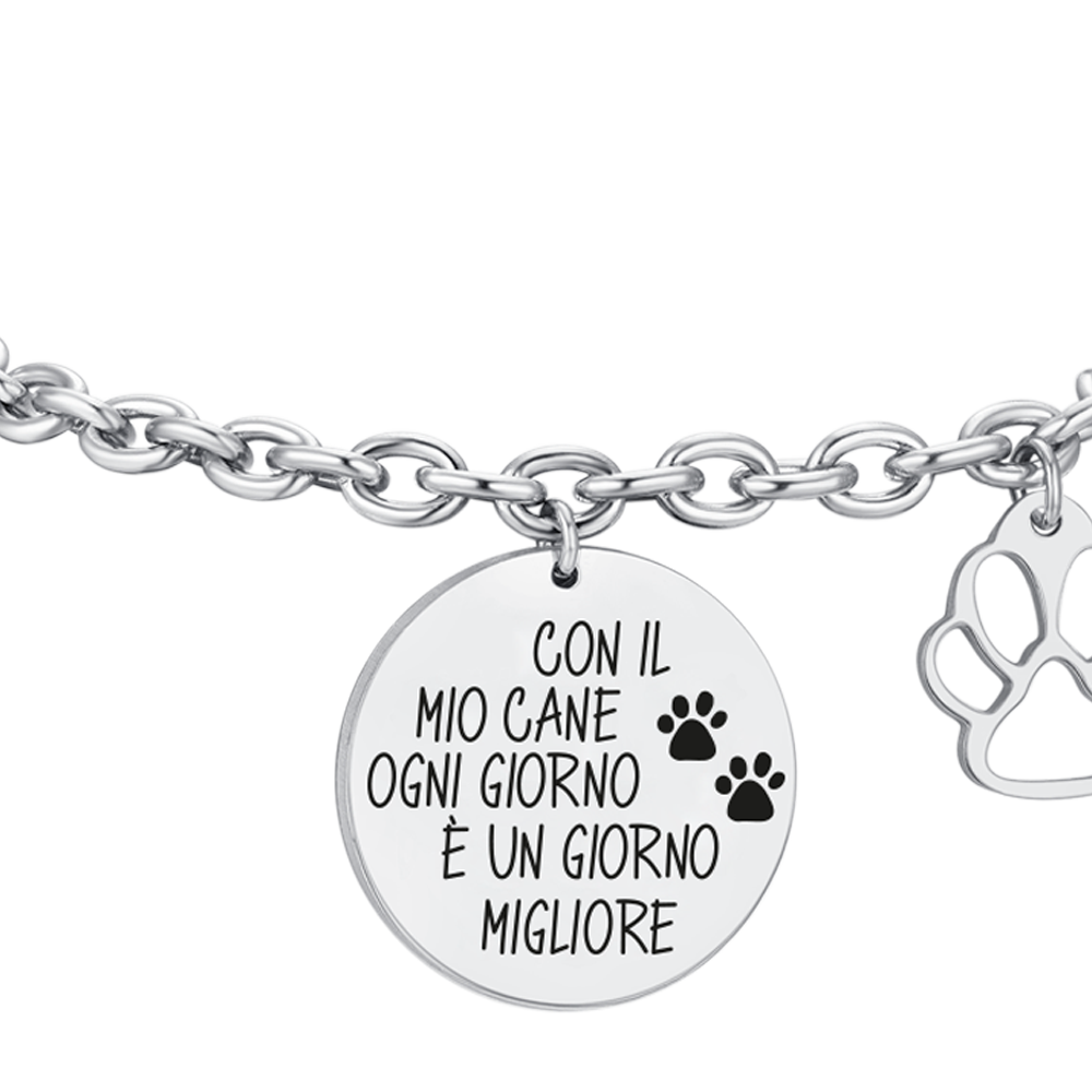 WOMAN STEEL DOG BRACELET