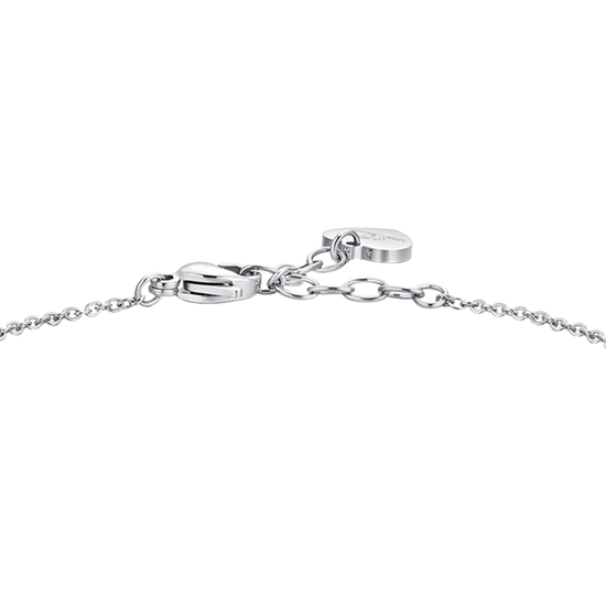 WOMEN'S STEEL FOUR-LEAF CLOVER AND CUBIC ZIRCONIA BRACELET