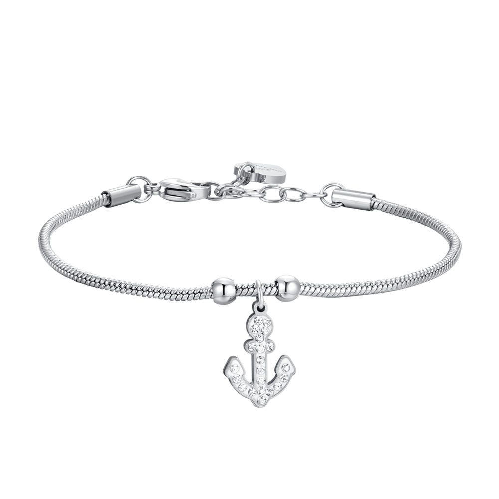 WOMEN'S STEEL BRACELET WITH ANCHOR