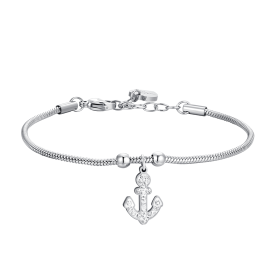 WOMEN'S STEEL BRACELET WITH ANCHOR