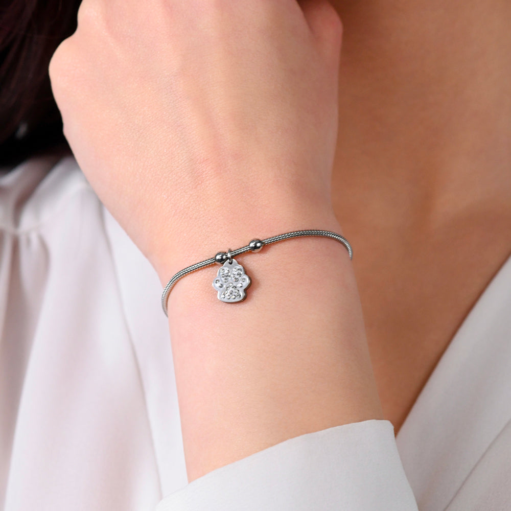 WOMEN'S STEEL BRACELET WITH PAW