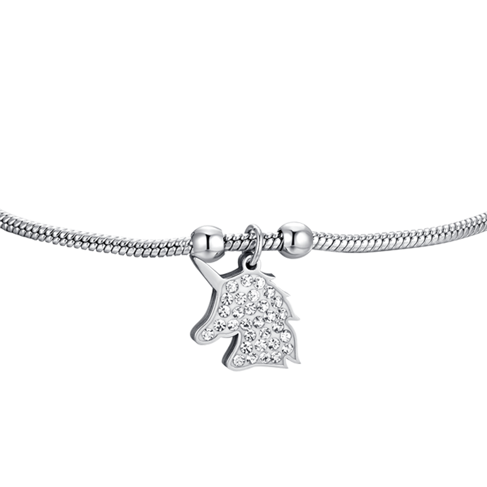 WOMEN STEEL BRACELET WITH UNICORN