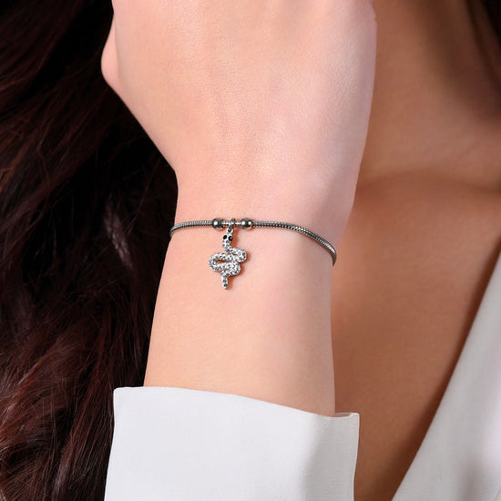 WOMEN'S STEEL BRACELET WITH SNAKE