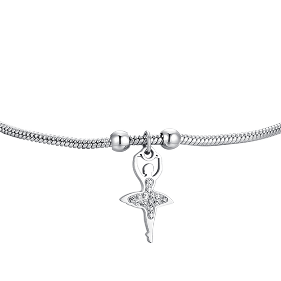 WOMEN'S STEEL BRACELET WITH BALLERINA