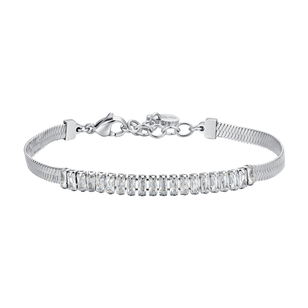 WHITE ZIRCONIA STEEL WOMEN'S BRACELET