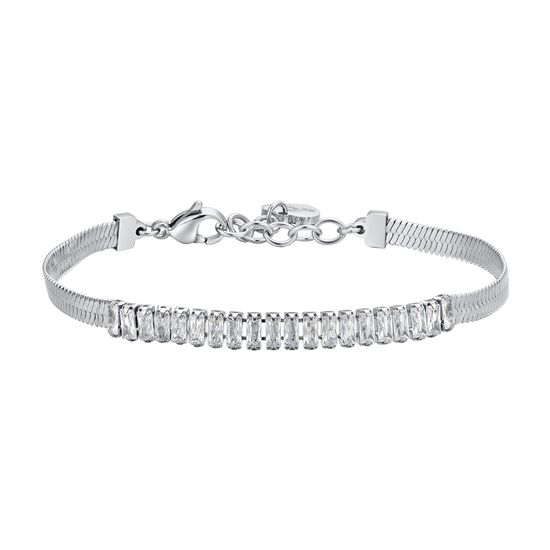 WHITE ZIRCONIA STEEL WOMEN'S BRACELET