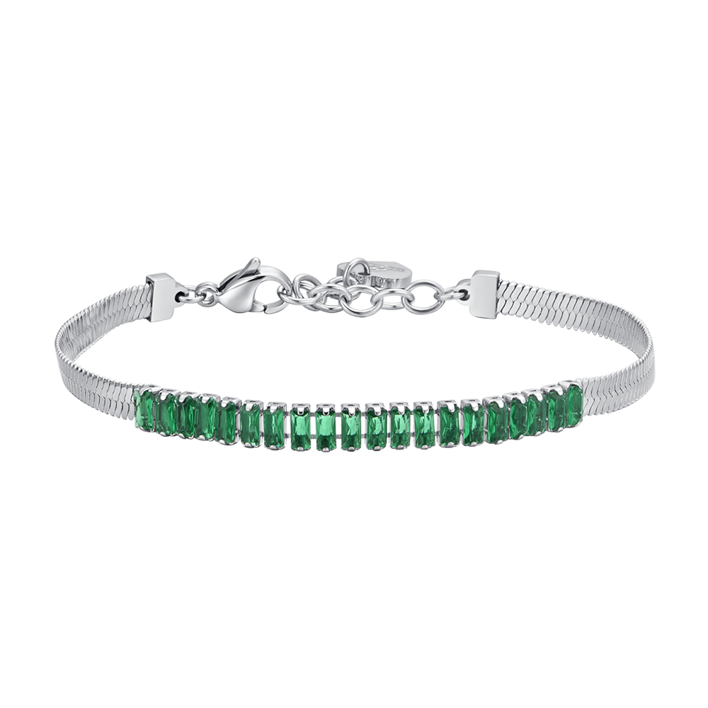 GREEN ZIRCONIA STEEL WOMEN'S BRACELET