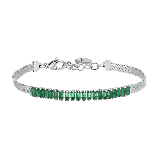 GREEN ZIRCONIA STEEL WOMEN'S BRACELET