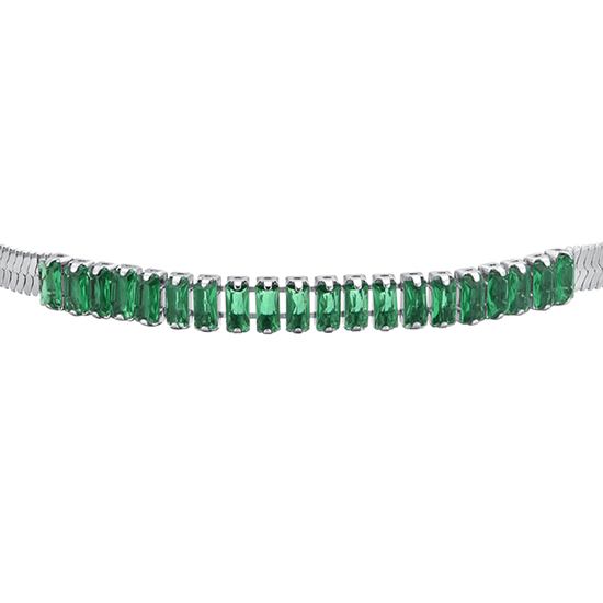 GREEN ZIRCONIA STEEL WOMEN'S BRACELET