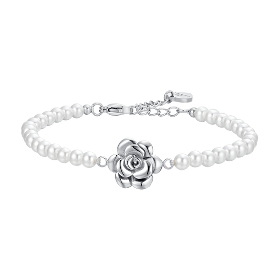 PEARL AND ROSE STEEL WOMEN'S BRACELET