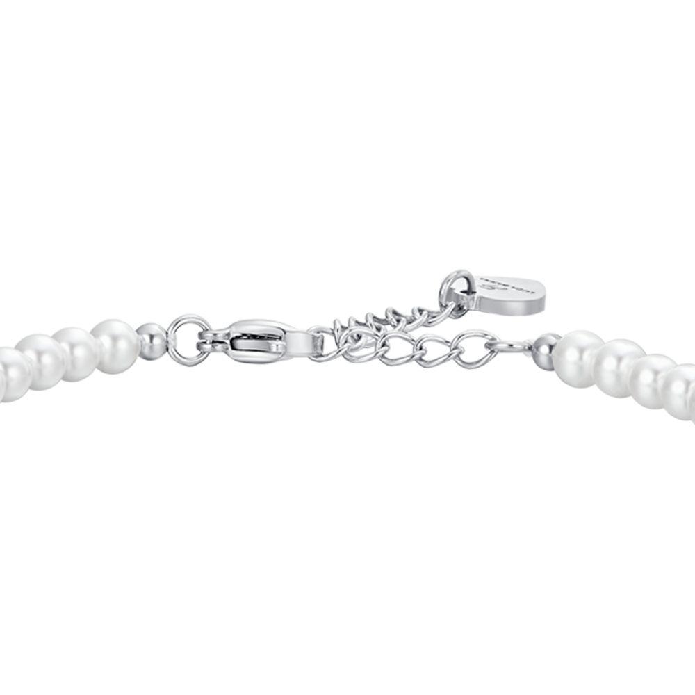 PEARL AND ROSE STEEL WOMEN'S BRACELET