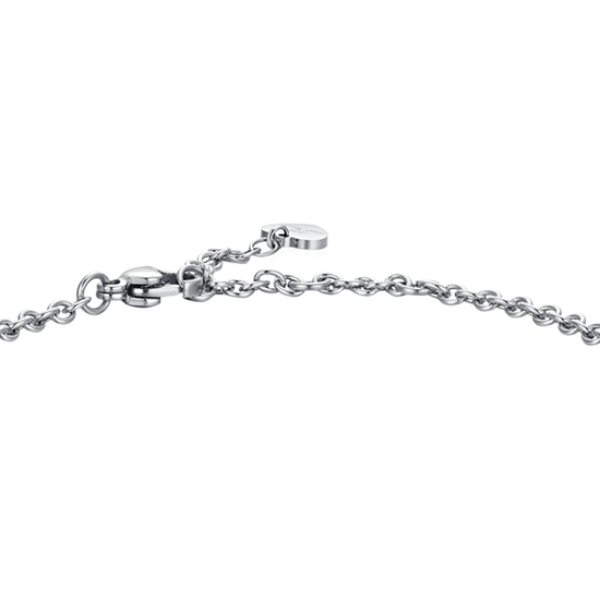 WOMAN'S TENNIS BRACELET IN STEEL HEART AND ZIRCONES Luca Barra